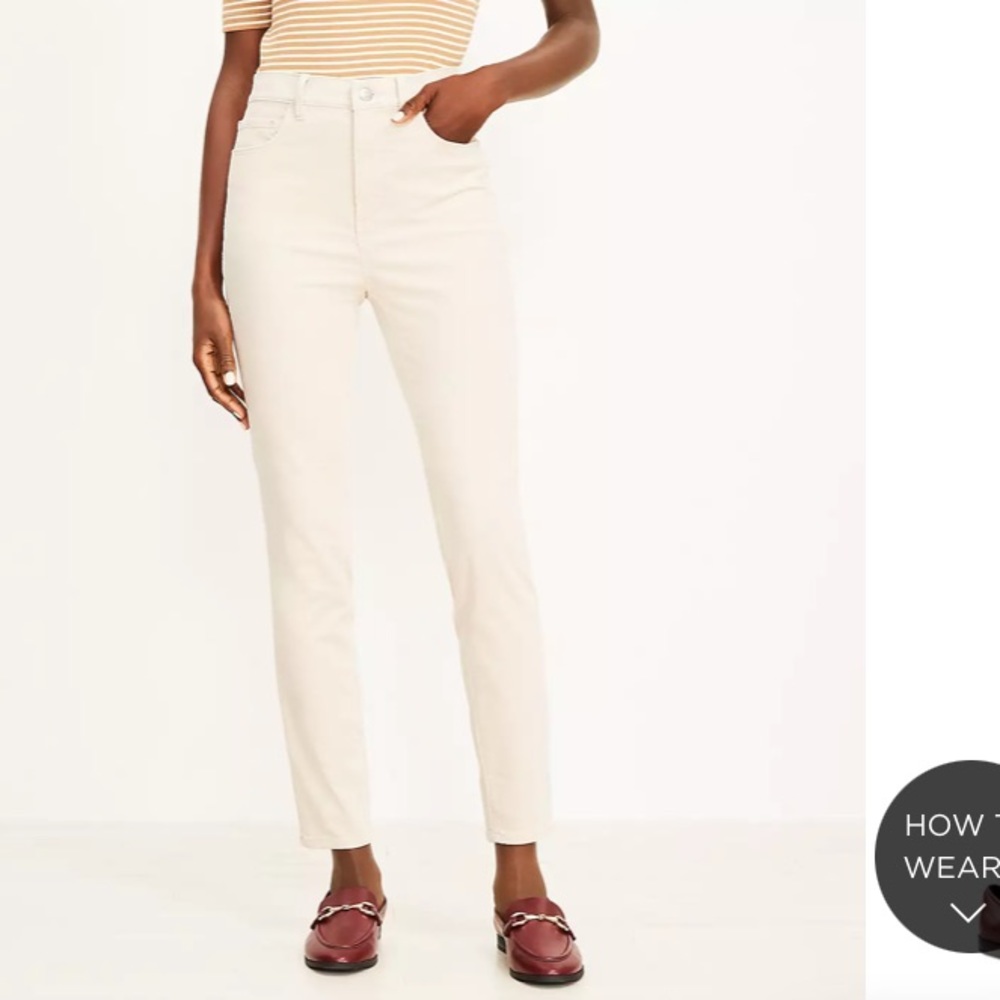 LOFT Skinny High Waist Corduroys (Curvy Fit) Size 25